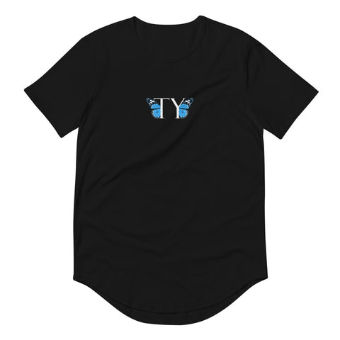 "TY BLOOM" Curved Hem T-Shirt